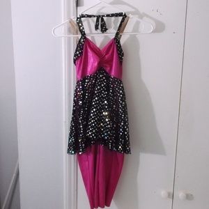 Costume Gallery Pink Silver Dance Costume Child M